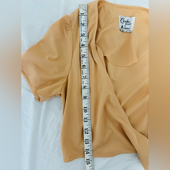 VINTAGE 70s Cropped Tie Top - Picture 6 of 6